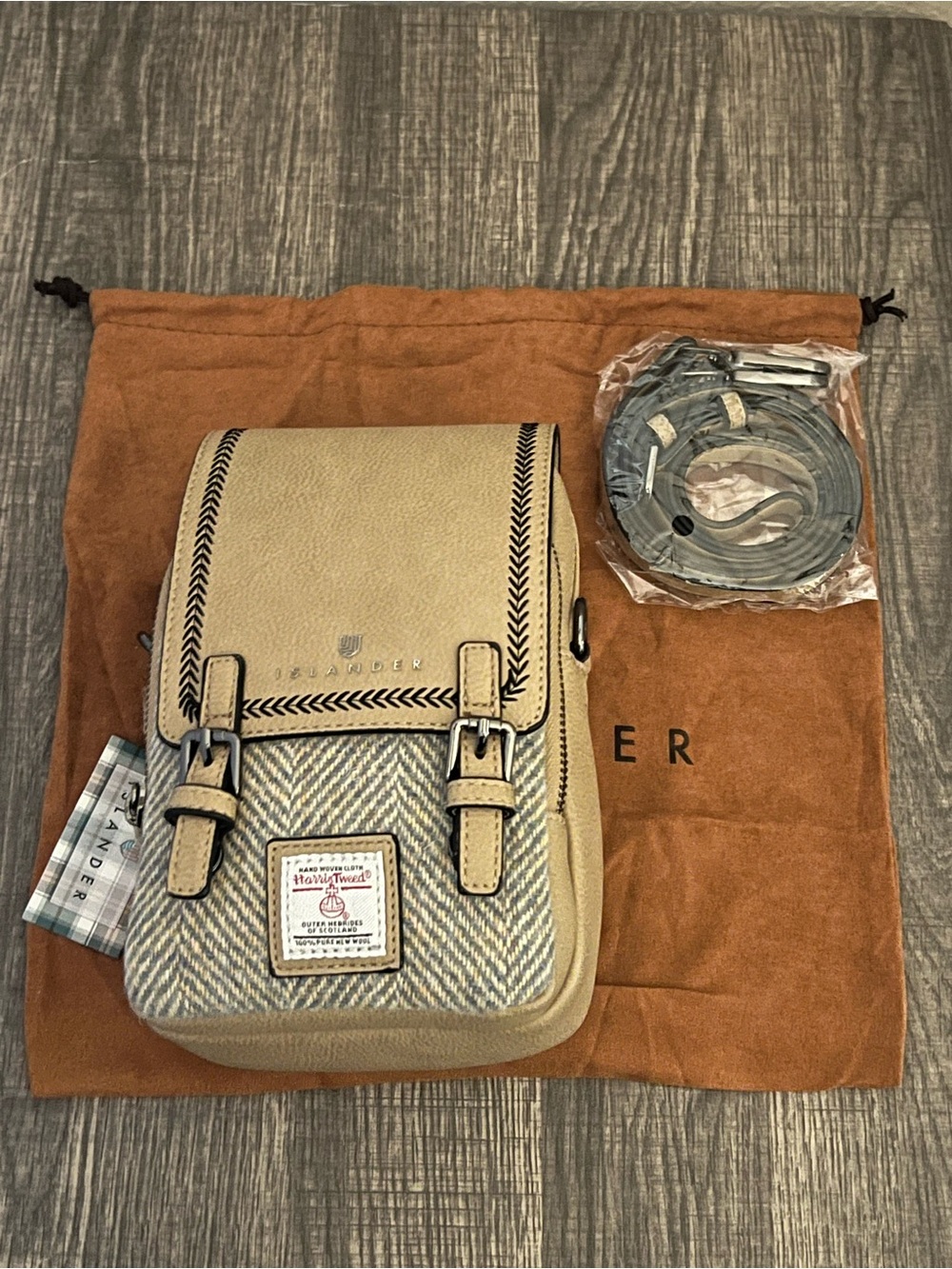 ISLANDER® BABY JURA CROSSBODY BAG WITH HARRIS TWEED®